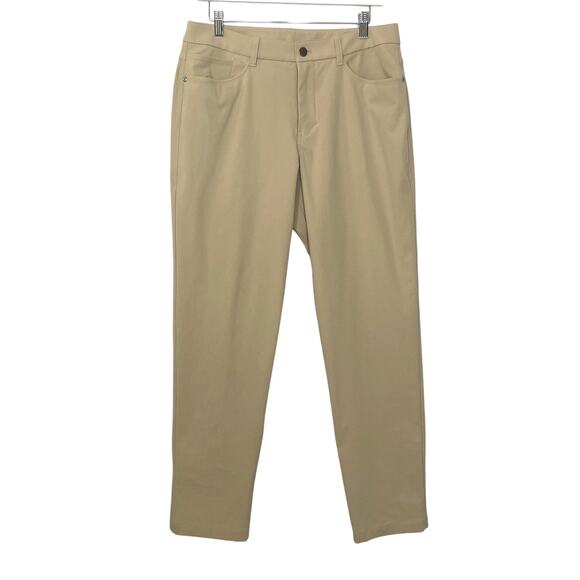Lululemon ABC Classic Fit 5 Pocket Pant Warpstreme Mens 31 Nomad Khaki Business - Picture 3 of 11